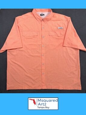 Habit Coral Fishing Shirt 3XL UPF 40 Lightweight Outdoor Button Up